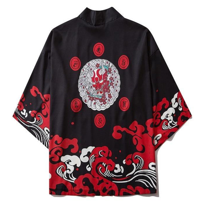Haori Modern Designer Jacket Black – Japanese Oni Masks