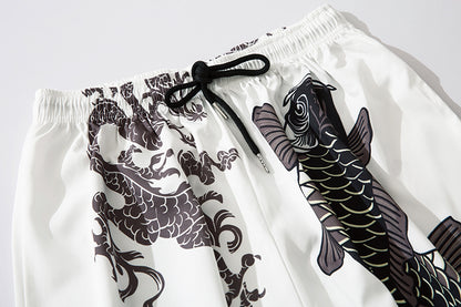 waves print pants