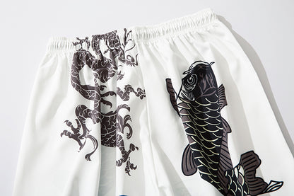 waves print pants