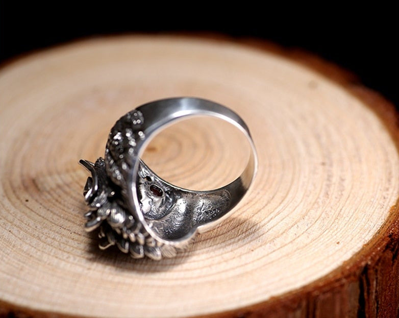 silver dragon ring