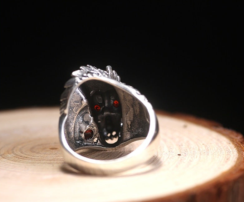 silver dragon ring