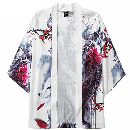 wolf design haori
