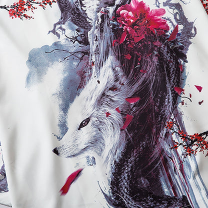 wolf design haori
