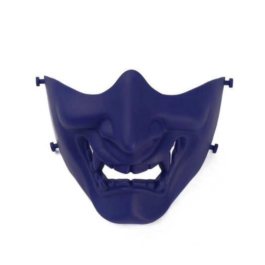 Half Face Oni Mask Blue