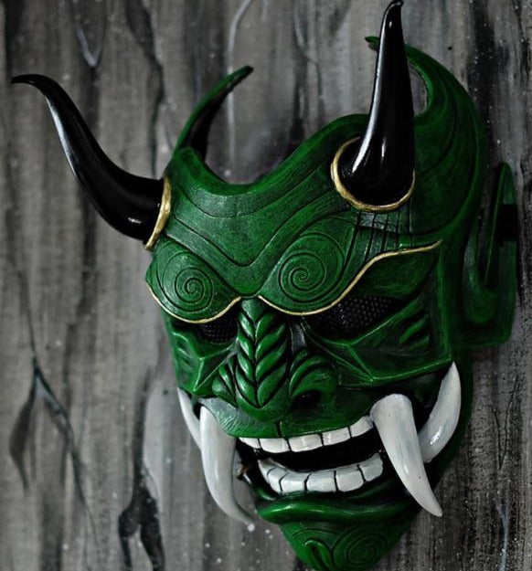 Green Oni Mask - HQ Fiberglass