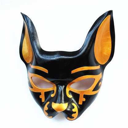 Egyptian Cat Kitsune half-face mask