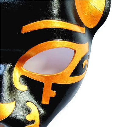 Egyptian Cat fox half-mask detail