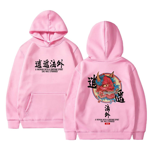 pink hoodie