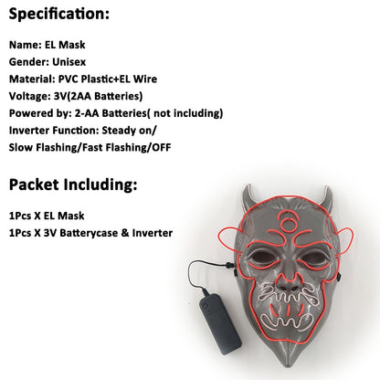 led hannya mask