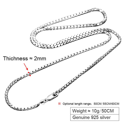 silver chain size