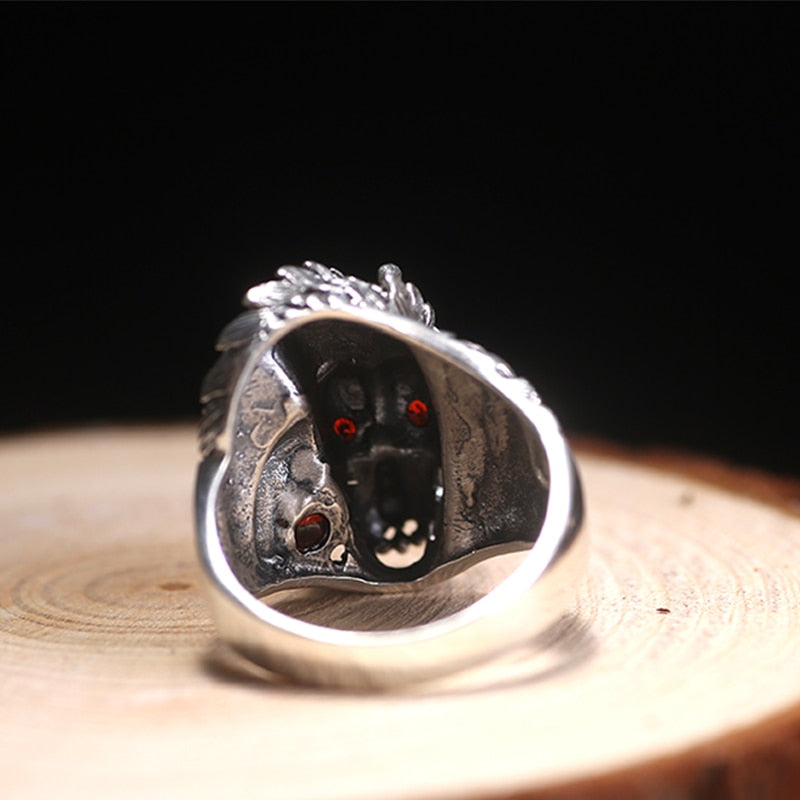 silver dragon ring